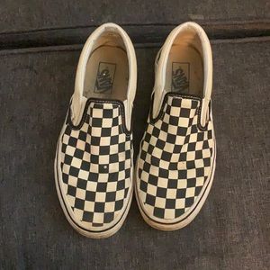 black and white checkered vans